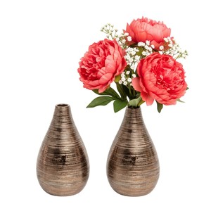 Florero de Metal Premium para Decoración de Mesa en Hogar, Hotel o Fiesta, Accesorio Elegante para Sala de Estar, Diseño Calado, Florero Dorado para Mesa - Product Image 6