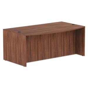 Alera Valencia Series Bow - Mueble de recepción moderno con frente en arco, color nogal, 71 pulgadas. X 41.38 Pulgadas X 29.63 Pulgadas 71 Pulgadas X 41.38 Pulgadas X 29.63 Pulgadas - Product Image 3