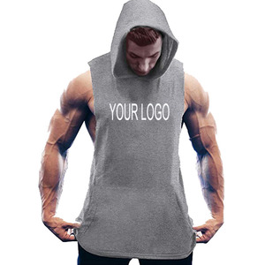 Wholesale Custom logo Cotton <b>Running</b> <b>Singlet</b> Muscle Athletic Shirts Sleeveless Fitness Wear Workout Men Gym Tank Top for Men - Product Image 2