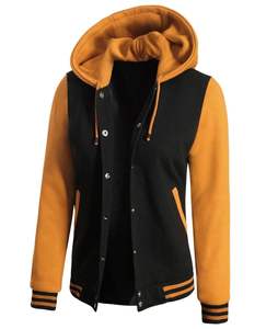 Chaqueta Varsity de Alta Calidad con Cuello Alto Formal, Logotipo Frontal, Impermeable, Ecológica, de Piel de Vaca Teñida - Product Image 2