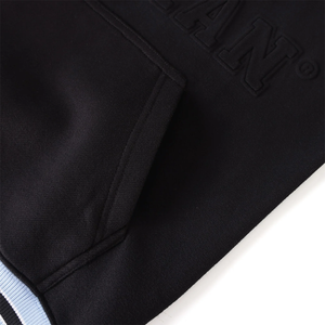 Sudadera de Forro Polar Premium con Cierre de Cremallera en la Cintura, Color Negro, de Spelman College |   Sudadera de Invierno para Mujer, Cuello Redondo, Forrada, 360g, Estilo Moderno - Product Image 5