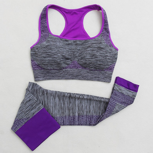 Women Yoga Bra Fitness Yoga Gym Wear Polyester Sexy Sport Yoga Tights and Tops Custom Fabric - Product Image 4