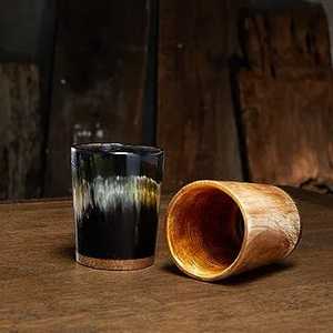 Verre en corne naturelle sculpté et fabriqué à la main de qualité supérieure personnalisé pour la bière et l'eau pour la maison restaurant hôtel de l'Inde - Product Image 4