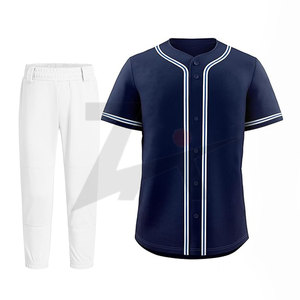 Uniformes de maillot de baseball en polyester personnalisés de haute qualité respirants et coupe régulière ensembles de styles les plus récents pour les équipes - Product Image 1