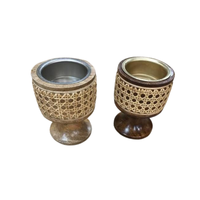 Brûleur à Bakhoor de style arabe pour la Saint-Valentin, support de bougie en bois et métal, décoration d'intérieur, laiton fait main multicolore EPCH