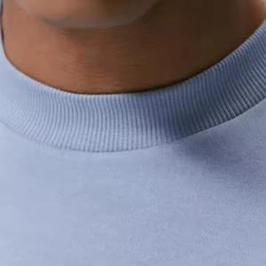 270 Grams Mens Blue Casual T Shirt Oversized <b>Round</b> Neck Short Sleeve Loose Fit Cotton Streetwear Fashion Basic Tee Top - Product Image 6