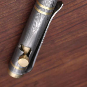 Handmade Damascus Steel <b>Pen</b> With Natural Pattern Design For Luxury Writing And Business Gift - Product Image 6