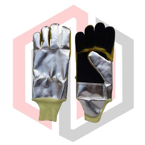 Gants de protection en cuir fendu pour la lutte contre l'incendie et le soudage TIG, résistants à la coupure, flexibles et aluminisés - Product Image 1