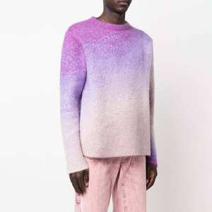 Long Sleeve Casual Solid Color Custom Front Logo Pullovers Knitted Wool Cashmere <b>Sweater</b> Male Winter Quick Dry Anti-Wrinkle - Product Image 2