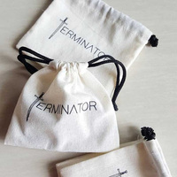 Sac Pochette Pliable en Mousseline de Coton Bio, Impression Sérigraphiée, avec Cordon de Serrage, pour Rangement de Bijoux et Cadeaux – Grande Vente