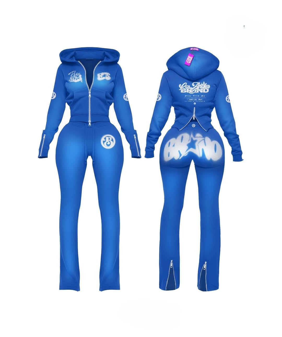 Fall Clothing 3 Piece Set Women Tracksuit Custom Rhinestone LOGO Streetwear Sports Bra Jacket and Flare Yoga Pants Set for Women