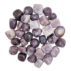 Piedras caídas de cristal pulido de lepidolita al por mayor-Curación de Reiki y Chakra-Caída de cristal curativo de lepidolita de alta calidad - Product Image 1