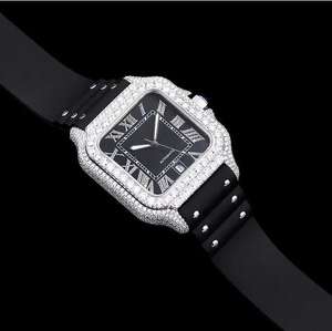 Fournisseurs Montre Moissanite Iced Out avec montre de luxe conçue et de style moderne par les exportateurs indiens prix de gros - Product Image 1