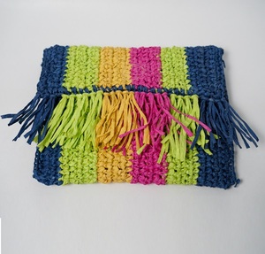 2025 Trending Bohemian Eco-Friendly Straw <b>Bag</b> Crochet Flap Womens Natural Raffia Hand Purse for Beach Party & Travel - Product Image 6