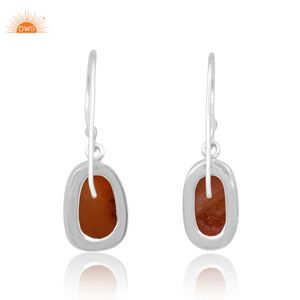 Latest Selling 925 Sterling <b>Silver</b> Natural Carnelian Gemstone <b>Dangle</b> <b>Earring</b> for Women Custom Jewelry Manufacturer - Product Image 2