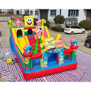 Gran Parque Infantil Inflable de Bob Esponja para Exteriores, Equipo de Entretenimiento - Product Image 1