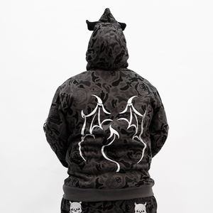 Nouvel arrivage de sweats à capuche pour hommes logo personnalisé sur le visage poitrine broderie conception mince corps lourd sweats à capuche pour hommes sweat à capuche avec fermeture éclair complète - Product Image 3