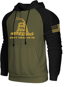 เสื้อฮู้ดผู้ชายลายธงชาติอเมริกา ผลิตจากโพลีเอสเตอร์ แขนยาวแบบแร็กแลน มีกระเป๋า - Product Image 3