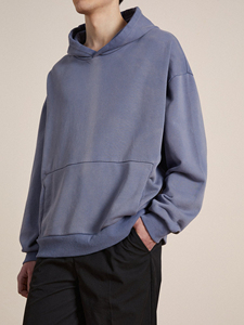 เสื้อฮู้ดสวมหัวผ้าฝ้าย100% โอเวอร์ไซส์สำหรับผู้ชายเสื้อกันหนาวไหล่ตกเสื้อสเวตเชิ้ตสตรีทแวร์น้ำหนักมากสำหรับฤดูหนาวออกแบบได้ตามต้องการ - Product Image 3
