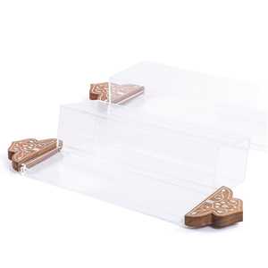 Elegant Candy and Chocolate Serving for Ramadan and Gifting Luxury Acrylic Tray with Custom Mother of Pearl Inlay & Natural Wood - Product Image 6