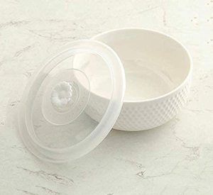 Bol en céramique allant au micro-ondes pour les repas quotidiens Bol de nourriture en céramique blanc brillant pour les maisons minimalistes de HAND MADE CRAFT - Product Image 6