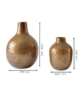 ชุดแจกันโลหะแบบพกพากระถางต้นไม้ชุบทองดีไซน์ทันสมัย - Product Image 2