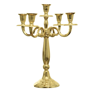 Nickel Aluminum 5-Arm Handmade <b>Candelabra</b> for Weddings and Christmas - Product Image 4