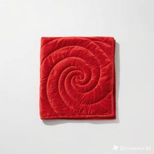 ผ้าห่มขนแกะเนื้อนุ่มดีไซน์รูปเกลียวแดงมีลายนูนมีขนาดเดียวดูหรูหรา - Product Image 5