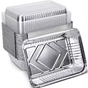 130ml rectangulaire couvercle en aluminium étanche alimentaire personnalisé rectangulaire voyage feuille conteneur