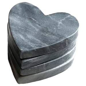 Sous-verre en marbre de qualité supérieure en forme de coeur entièrement personnalisé en Stock tapis et tampons en verre bas prix utilisation la plus exigeante pour le mariage - Product Image 1