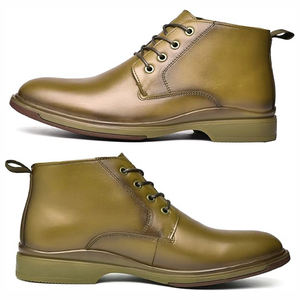 Venta al por mayor zapatos de cuero plano antideslizante hombres de negocios zapatos casuales de gran tamaño zapatos de estilo británico - Product Image 1