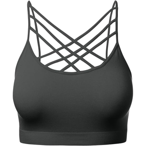 Nouveau 2025 qualité supérieure vente chaude 2 épaules dos nu sport soutien-gorge haute élastique entraînement course Gym Fitness Yoga soutiens-gorge - Product Image 1