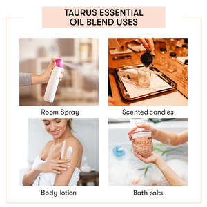 Mezcla de Aceites Esenciales del Signo Zodiacal Tauro con Incienso, Ylang-Ylang, Melaleuca y Geranio para Hidratar, Reafirmar y Aclarar la Piel del Cuerpo - Product Image 3