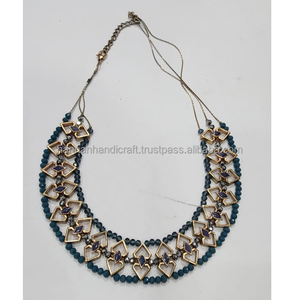 Collier en perles de résine multicolores écologiques, fait main, haute qualité, pour mariage, fiançailles, fêtes de Noël et tenue de bureau - Product Image 4