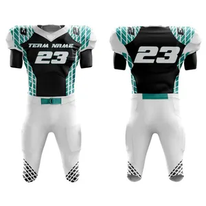 Glans Tackle Twill American Voetbal Uniform Met Sublimatie Printing Custom Made American Football Truien Hoge Kwaliteit Broek