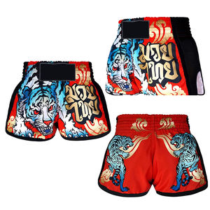 Pantalones Cortos de Artes Marciales Profesionales para MMA, con Estampado Gráfico Personalizado, Elásticos, 100% Poliéster, para Competencia de Kickboxing y Muay Thai - Product Image 6
