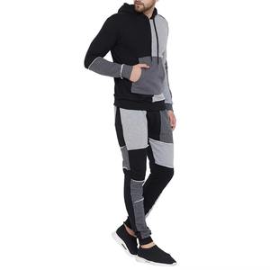 Chándal de retales para hombre Sudadera con capucha Conjunto de Jogger Moda Streetwear Sudadera con logotipo personalizado Ropa deportiva Proveedor al por mayor - Product Image 6