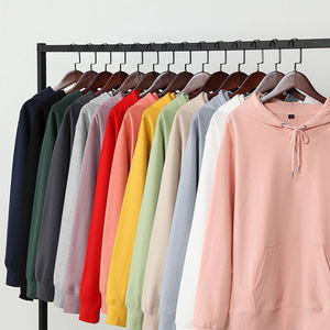 Sudaderas con cremallera de peso pesado con estilo de impresión de descarga Sudadera con capucha para hombre Color sólido en blanco liso personalizado para invierno - Product Image 2