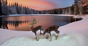 รูปปั้นทองเหลืองกวางหลากสีที่หรูหราของตกแต่งบ้านโลหะแนวนามธรรมที่หรูหราเครื่องประดับโลหะรูปกวางสไตล์วินเทจที่สำคัญของฮวงจุ้ย - Product Image 3