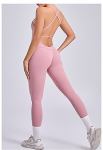 ชุดจั๊มสูทผู้หญิงชุดเล่นฟิตเนสเล่นโยคะชุดออกกำลังกายชิ้นเดียว - Product Image 6