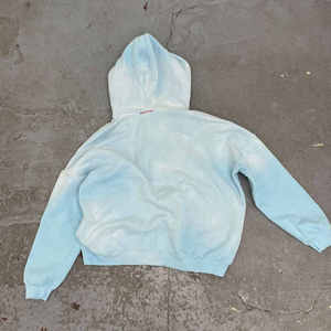Sweats à capuche vintage surdimensionnés brodés à logo personnalisé pour hommes en coton vieilli lourd pour hommes - Product Image 2