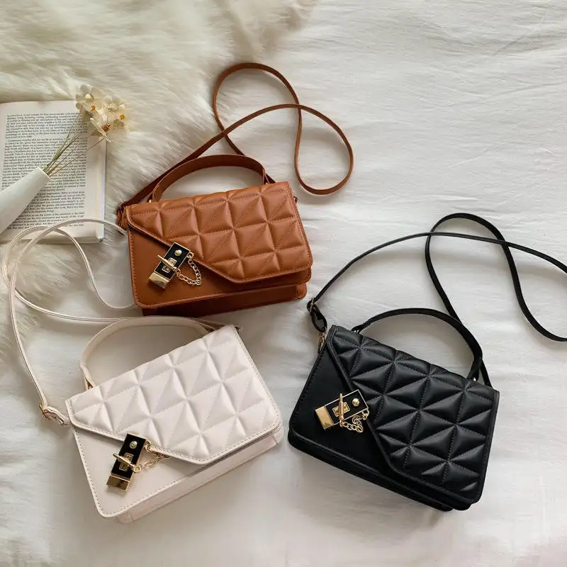 Wholesale Designer Crossbody Bag Women's Messenger Small Square Chain Bag PU Leather Ladies Shoulder Handbags