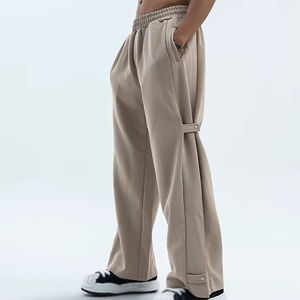 กางเกงวอร์มทรงตรงเอวกลางแบบหลวม ผลิตจากโรงงาน ระบายอากาศได้ดี สวมใส่สบาย ลายเรียบง่าย คุณภาพระดับมืออาชีพ ผ้าแคนวาส มีตัวเลือกแบบปรับแต่งได้ - Product Image 1