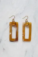 Boucles d'oreilles longues artisanales en corne de buffle naturelle, design original, élégantes, fabriquées à la main par HAND MADE CRAFT