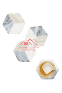 Posavasos de diseño de mármol blanco hecho a mano para el hogar, Bar, Hotel, mesa, alfombrillas y almohadillas decorativas - Product Image 4