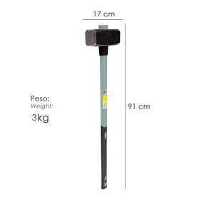 Fiberglass Sledgehammer with Handle 3 Kg. - Product Image 2