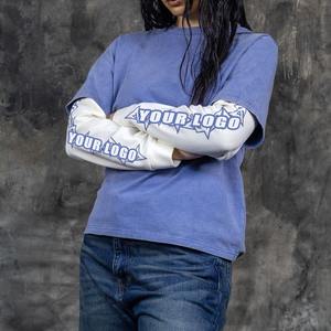 Camiseta de manga larga de doble capa de algodón 100% con estampado unisex personalizado para hombre - Product Image 6