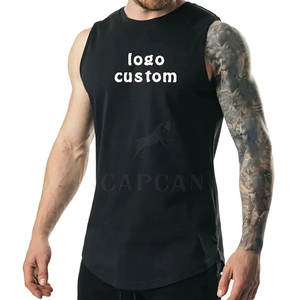 เสื้อแขนกุดระบายอากาศได้ดีสำหรับผู้ชายเสื้อฟิตเนสแห้งเร็วสีตามสั่ง - Product Image 1