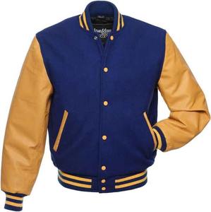 Varsity Letterman-Veste universitaire d'hiver imperméable en mélange de coton à manches en faux cuir, veste de baseball pour enfants de style dernier cri - Product Image 5