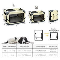 Cage de transport portable pour chien pour SUV, sac de transport pliable pour animaux de compagnie, niche souple pour voiture, maison et extérieur